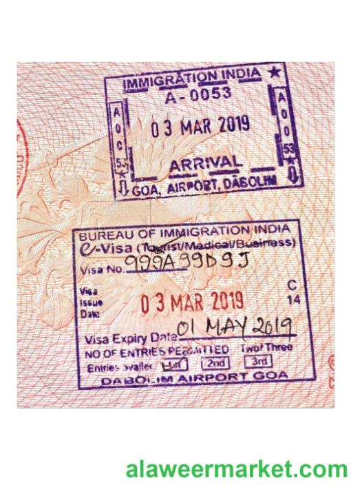 INDIA VISA STAMP